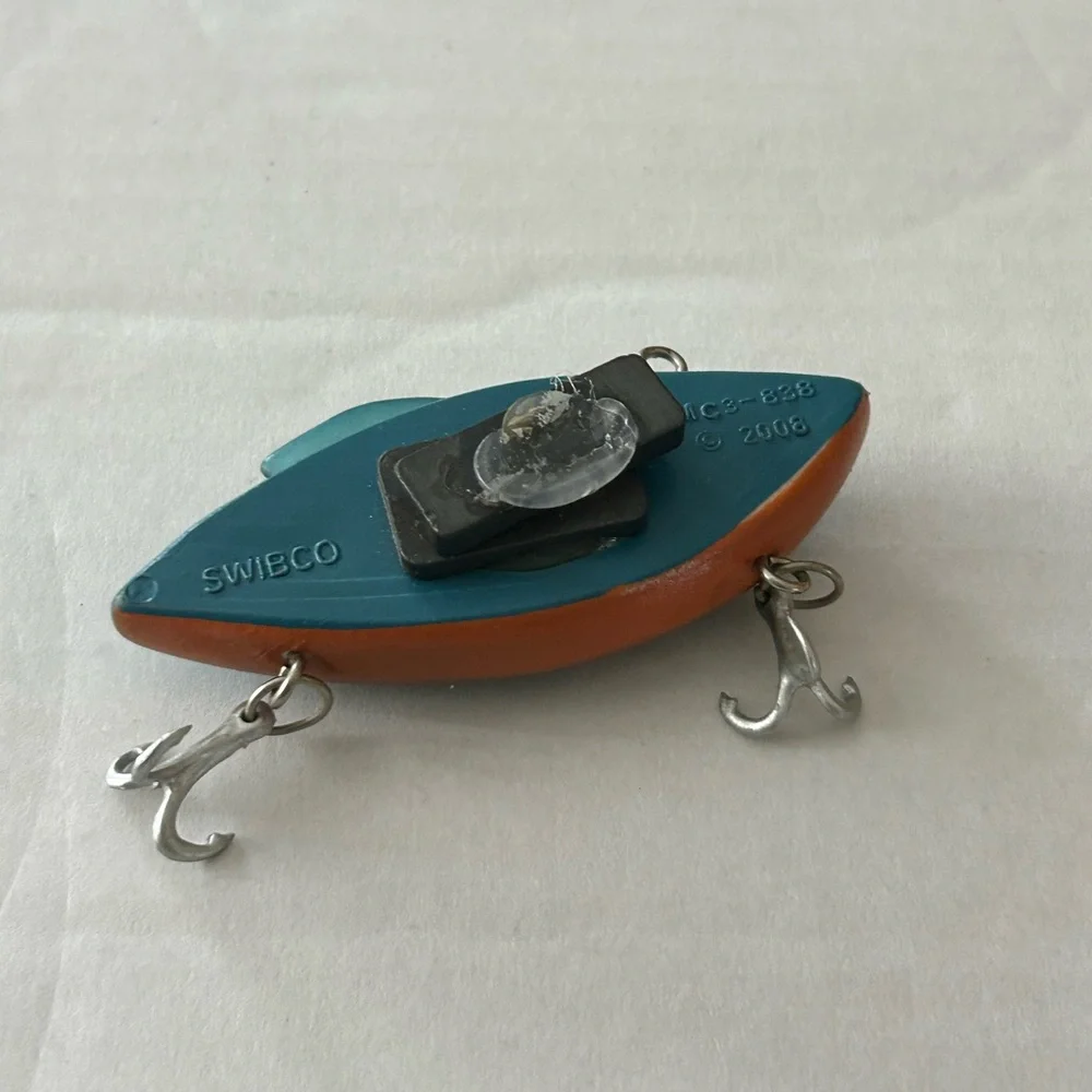 SWIBCO Blue Fish-Shaped Fishing Lure magnet